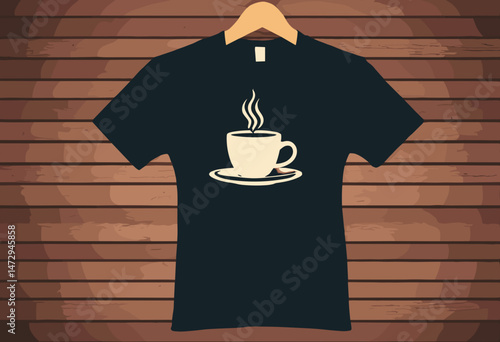 Vintage illustration of coffee break t shirt design, vector graphic, typographic poster or tshirts street wear and Urban style