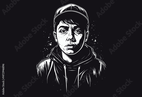 Portrait of a Hopeless Person t shirt design, vector graphic, typographic poster or tshirts street wear and Urban style