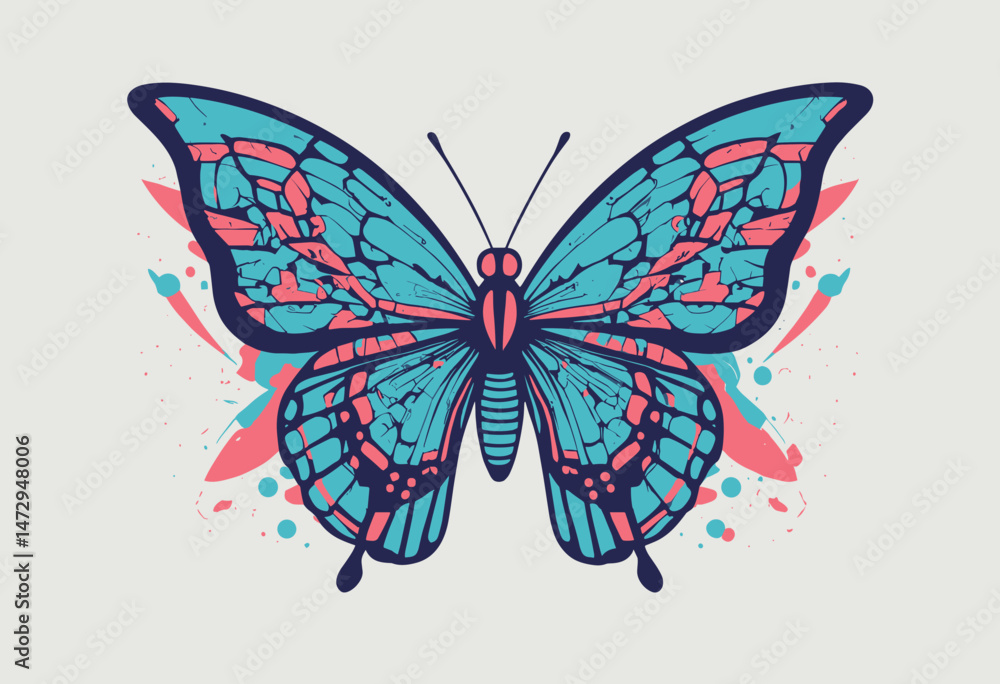 futuristic butterfly t shirt design, vector graphic, typographic poster or tshirts street wear and Urban style futuristic butterfly t shirt design, vector graphic, typographic poster or tshirts street wear and Urban style