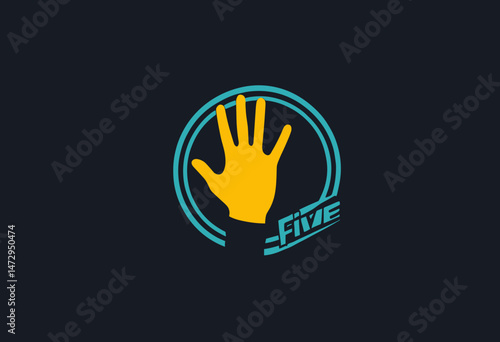 Hand Silhouette High Five t shirt design, vector graphic, typographic poster or tshirts street wear and Urban style