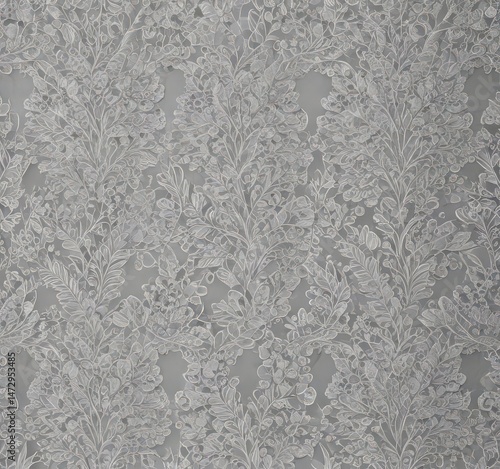 Intricate silver lace leaf wallpaper  Elegant seamless pattern with delicate texture , silver, craft, leaf pattern
