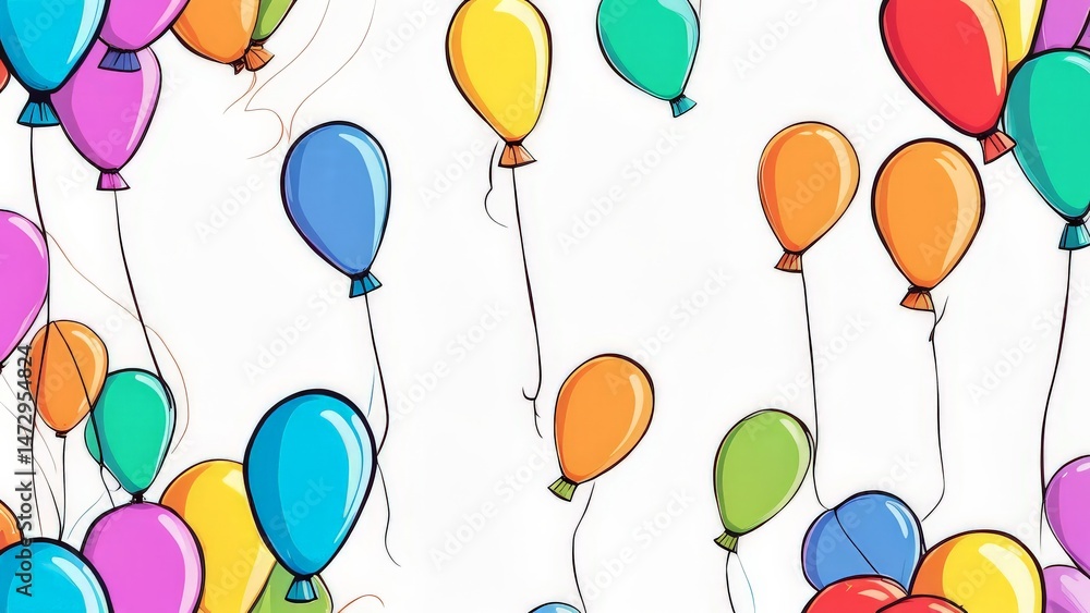multicolored balloons on white background. multicolored balloons on white background.