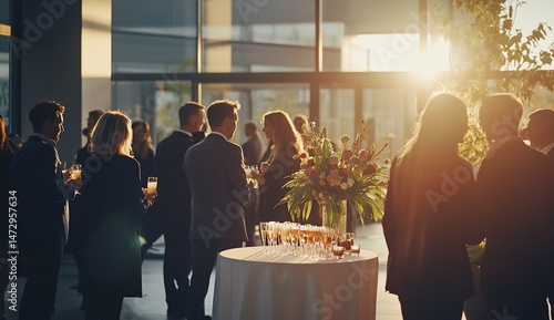 Fototapeta Naklejka Na Ścianę i Meble -  Business gathering in modern city