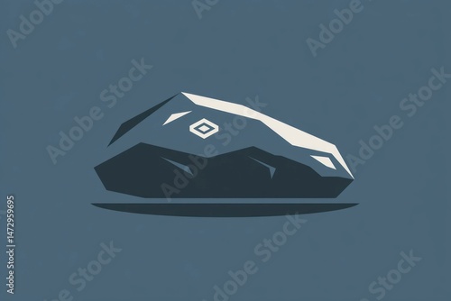 Wallpaper Mural Minimalist Jet Ski Design on Water Background  Modern Graphic Illustration for Sports and Recr Torontodigital.ca
