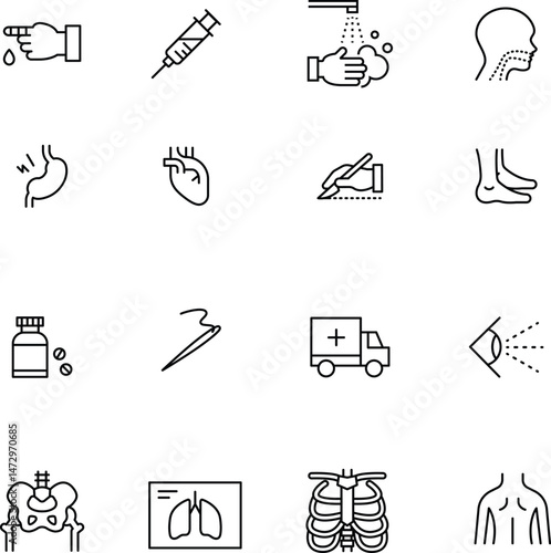 Icon set of healthcare
