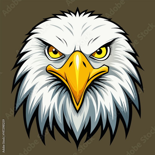 Majestic Eagle Portrait: A fierce eagle, its piercing gaze and bold plumage captured with striking detail against a warm background, embodying strength and freedom.