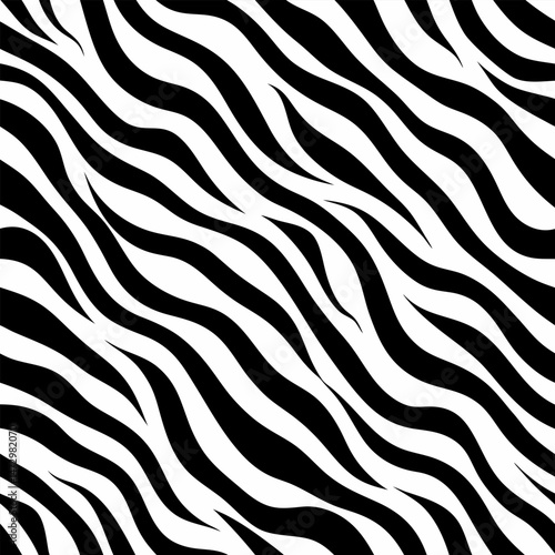 Abstract Zebra Stripe Pattern: A captivating visual tapestry of alternating black and white, mimicking the iconic stripes of a zebra. A striking design for backgrounds, textures, and graphic assets.