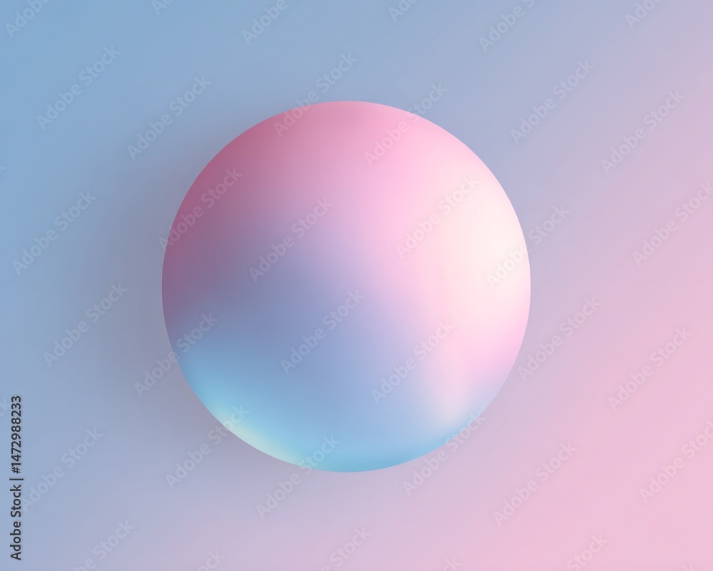 Pastel Sphere on Gradient Background Pastel Sphere on Gradient Background