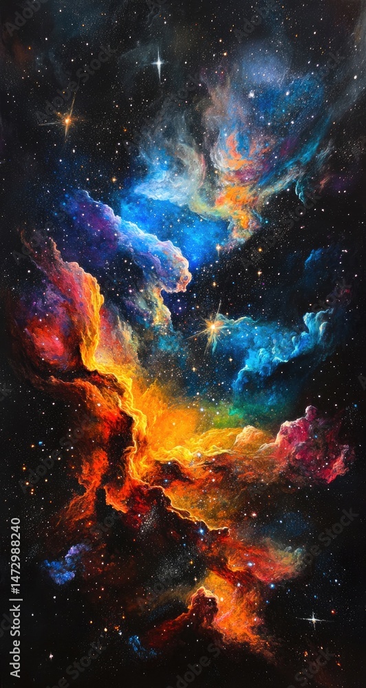 Obraz premium Cosmic Nebula Explosion