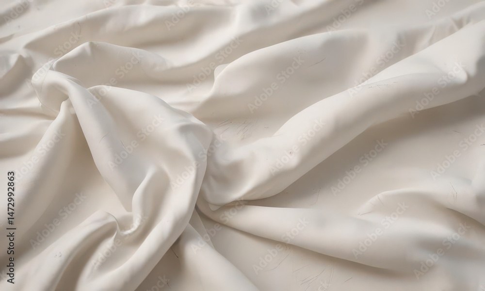Obraz premium Antique white cotton, delicate creases, aged look, delicate wrinkles, vintage, photography