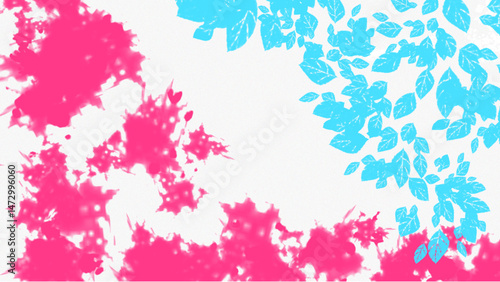 Paint an abstract background texture using bright colors with a contrasting color palette.