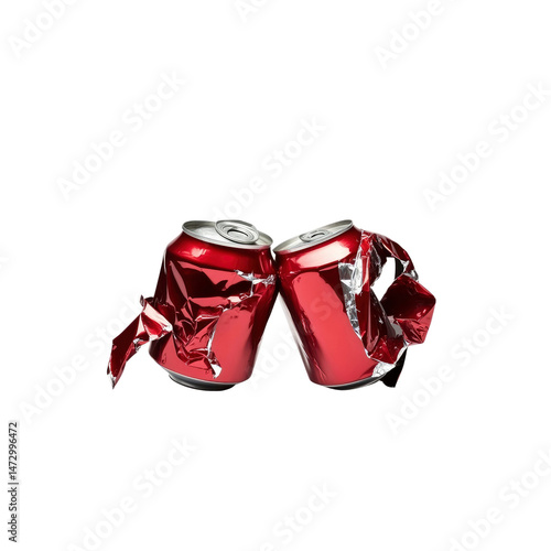 Wallpaper Mural Crushed Red Aluminum Cans Toasting Torontodigital.ca