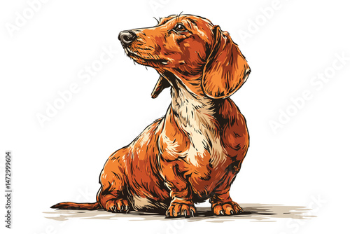 Dachshund dog isolated pedigree isolated