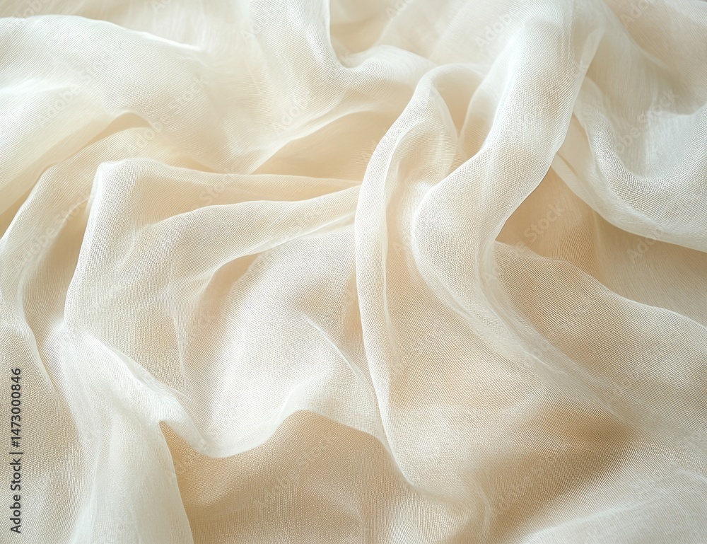 Obraz premium Soft, sheer fabric drapes elegantly