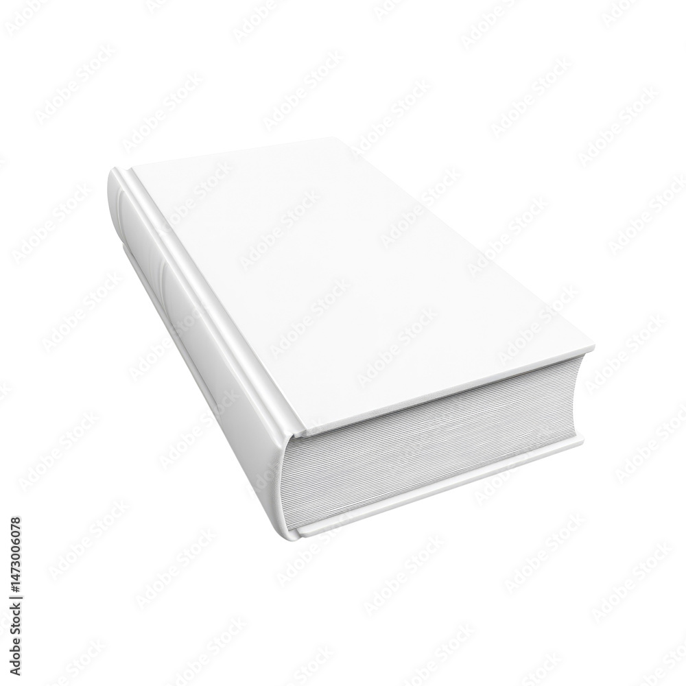 Blank White Book Mockup - Isolated on Transparent Background Blank White Book Mockup - Isolated on Transparent Background