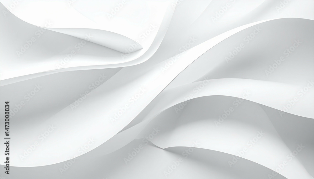 Obraz premium Flowing white abstract