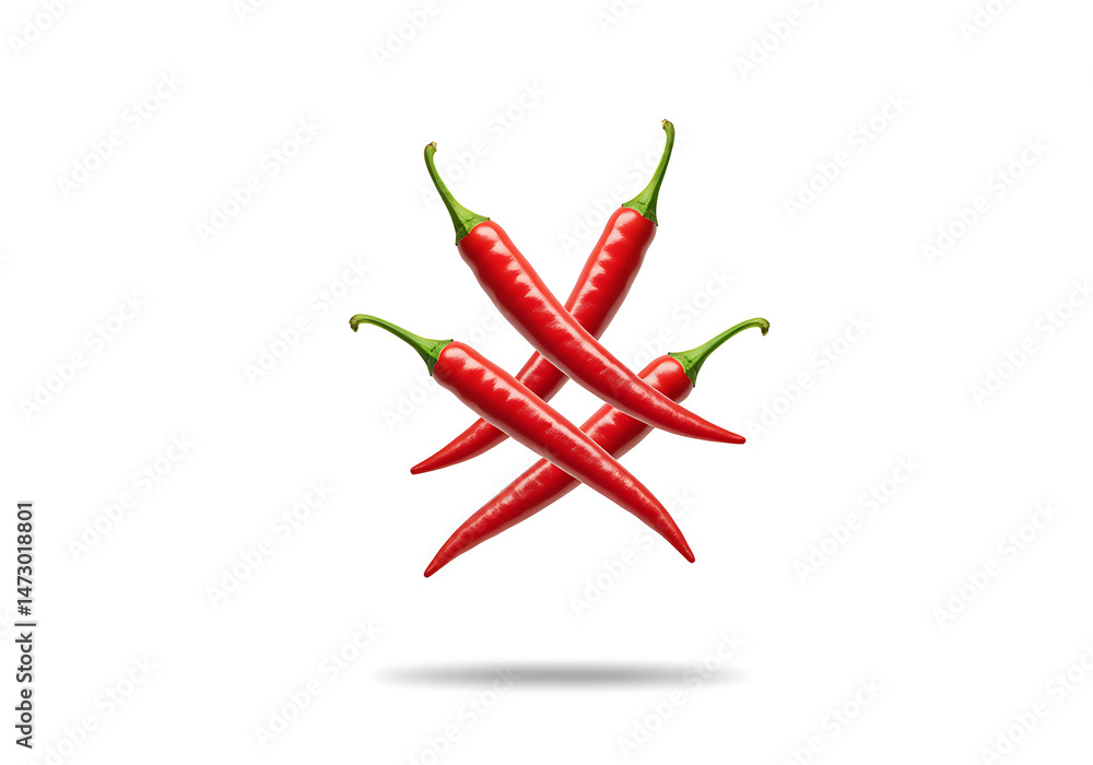 Fiery Four: Red Chili Peppers Intertwined Fiery Four: Red Chili Peppers Intertwined