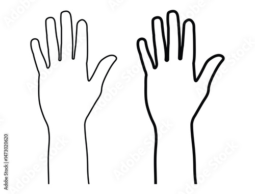 Hand reaching silhouette, human raised hands. Raised hands voting icon vector sign. People or students with their hands raised flat icon. Community, Collaboration, Teamwork, Group, Solidarity, Support