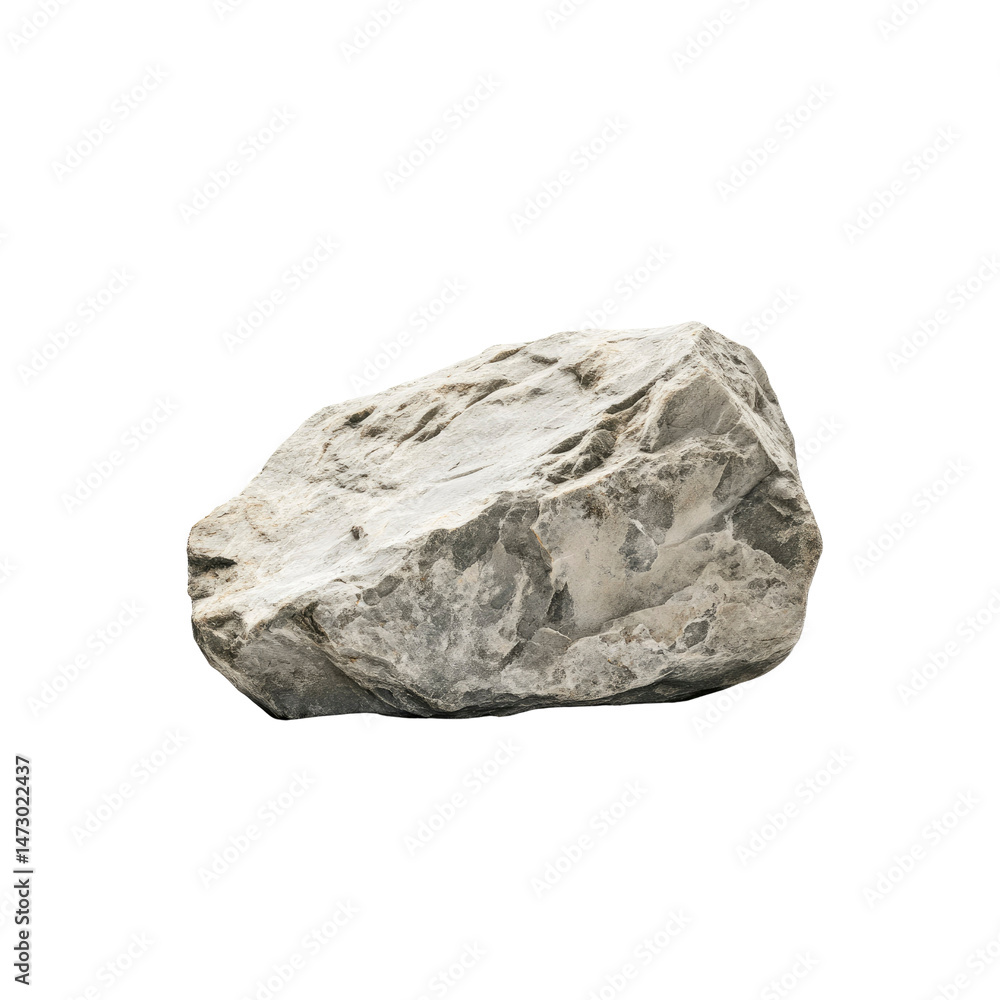 Single Grey Boulder Isolated on Transparent Background Single Grey Boulder Isolated on Transparent Background