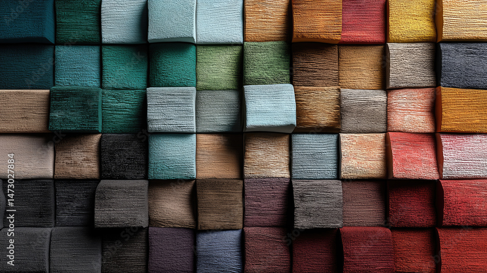 Abstract geometric pattern of colored squares Abstract geometric pattern of colored squares
