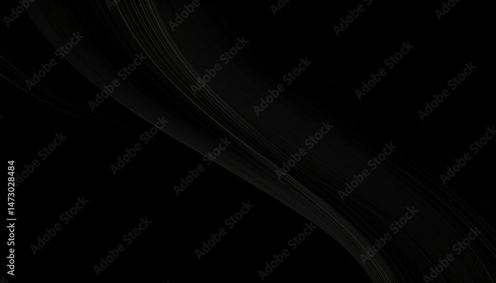 Abstract dark background with smooth, curving lines cascading diagonally across the frame Abstract dark background with smooth, curving lines cascading diagonally across the frame