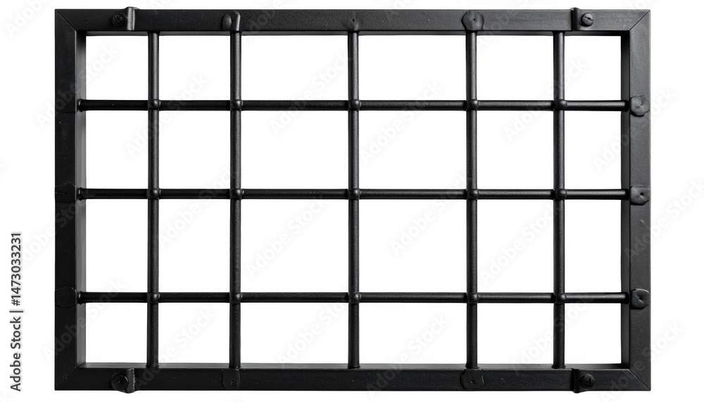 Black Metal Grid Frame with Rectangular Design and Geometric Pattern Black Metal Grid Frame with Rectangular Design and Geometric Pattern