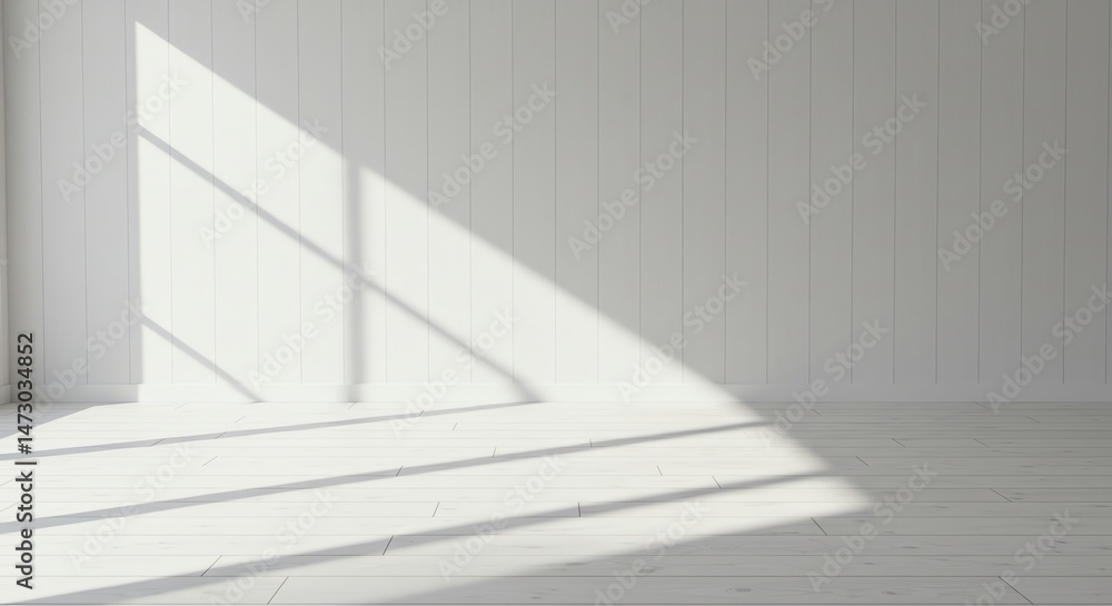 White room interior with light and shadow White room interior with light and shadow
