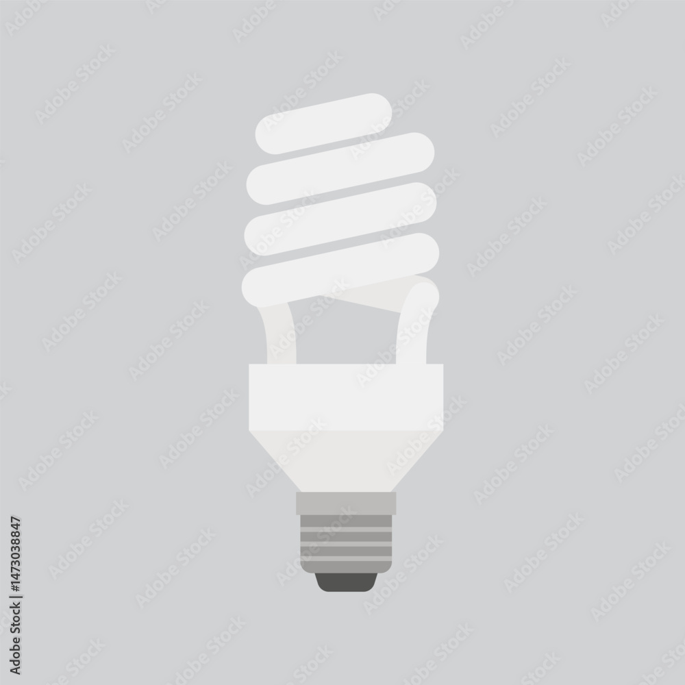 Compact Fluorescent Light Bulb with Spiral Tube Design Compact Fluorescent Light Bulb with Spiral Tube Design