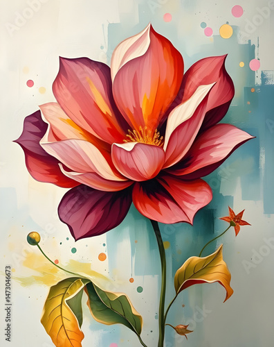 abstract flower art oil paint , abstract, flower, art, oil, paint, painting, floral, canvas, texture, brushstroke, artistic, bloom