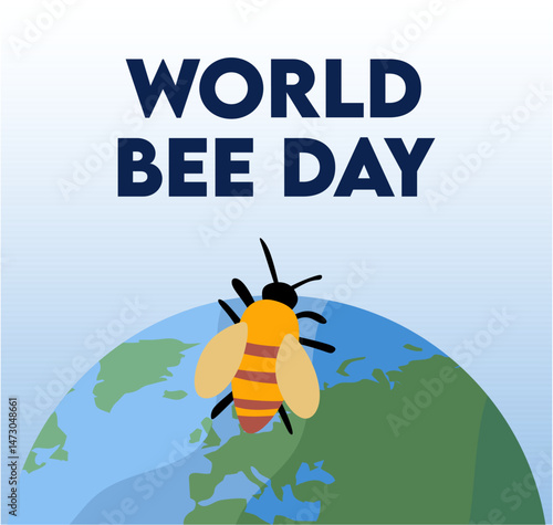 world bee day with a bee