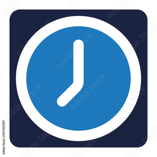 clock blue icon