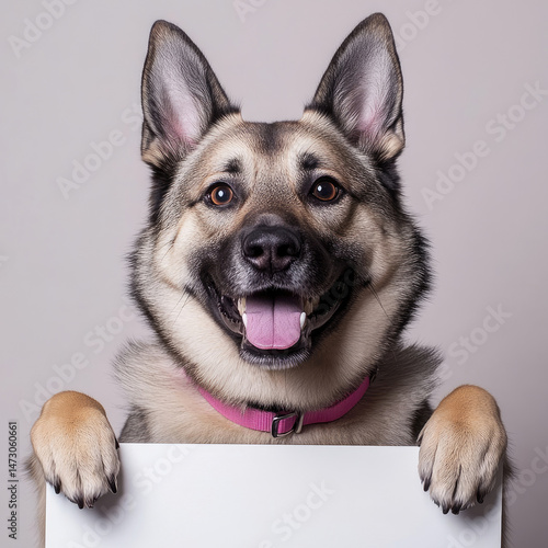 Playful dog portrait