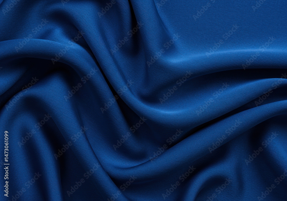 Obraz premium Blue fabric background with a bouquet of colorful flowers in a clear glass vase.