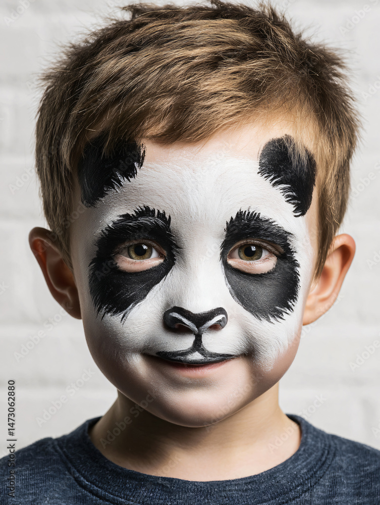 Panda Face Painting Portrait Child Smile Playful Fun Youth Adorable Expression Colorful Kids Art Makeup Whimsical Festival Outdoors Lifestyle Cheerful Friends Joyful Detail Closeup Photo Panda Face Painting Portrait Child Smile Playful Fun Youth Adorable Expression Colorful Kids Art Makeup Whimsical Festival Outdoors Lifestyle Cheerful Friends Joyful Detail Closeup Photo