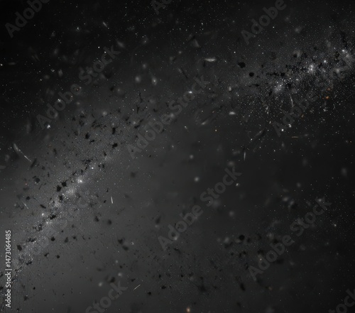 Inky black canvas dusted with diamond-like stars ,  black,  astronomy