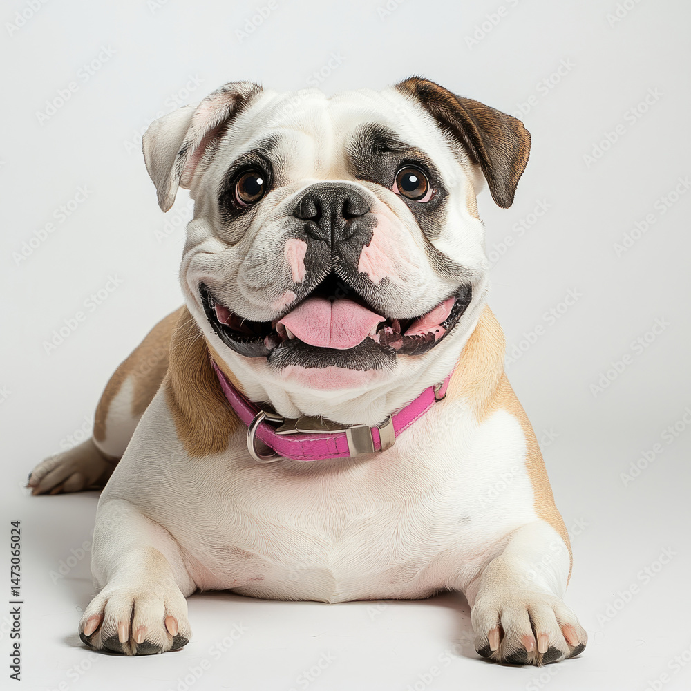 Fototapeta premium Playful bulldog portrait