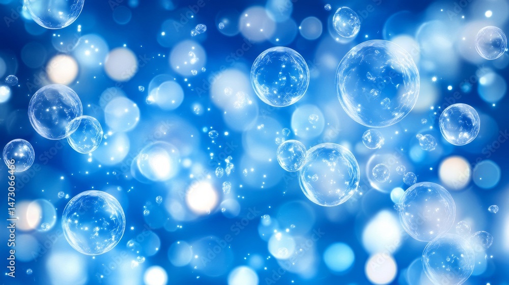 Enchanted Blue Bubbles blue background Enchanted Blue Bubbles blue background