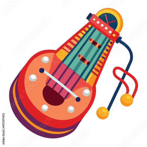 Upbeat instrument isolated on white background
