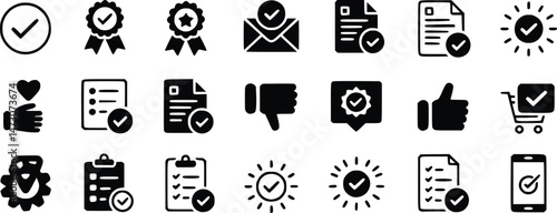 Approval Icons Check Marks Badges and Confirmation Symbols