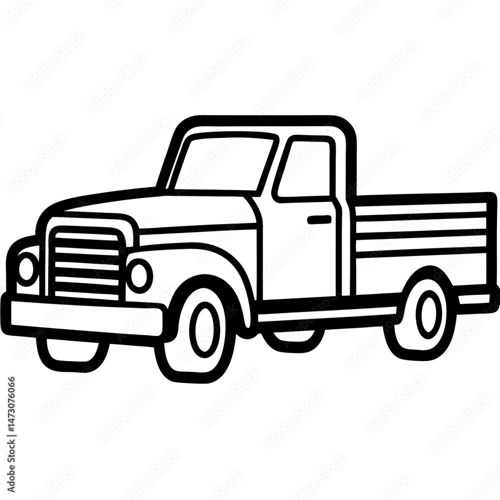 Truck Art Vibes – Minimal Vector on White Truck Art Vibes – Minimal Vector on White