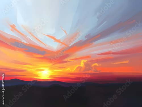 sunset art