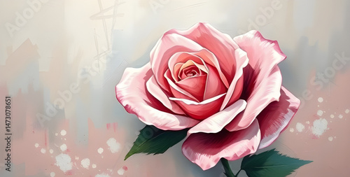 abstract rose flower background oil painting