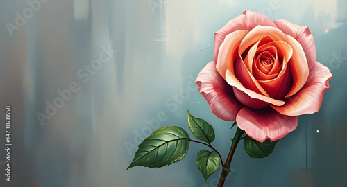 abstract rose flower background oil painting