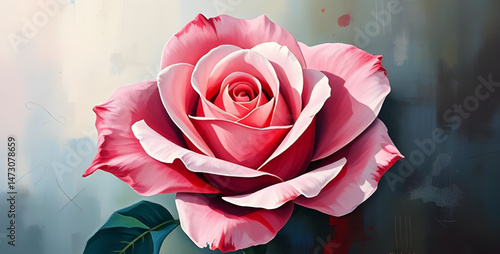 abstract rose flower background oil painting