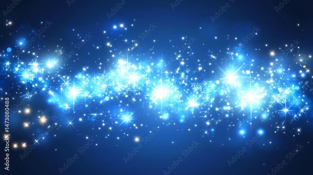Obraz premium Stunning Blue Sparkling Background Design blue background