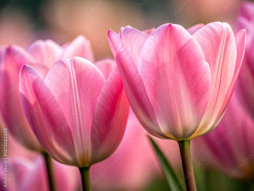 Fototapeta premium pink tulip flower. flower, tulip, pink, nature, spring, blossom, garden, tulips, bloom, beauty, flora, flowers, plant, purple, floral, petal, red, magnolia, bouquet, leaf, macro, season, color, summer