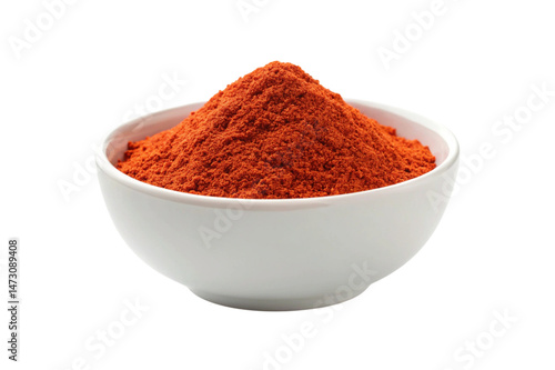 paprika powder in a bowl isolated