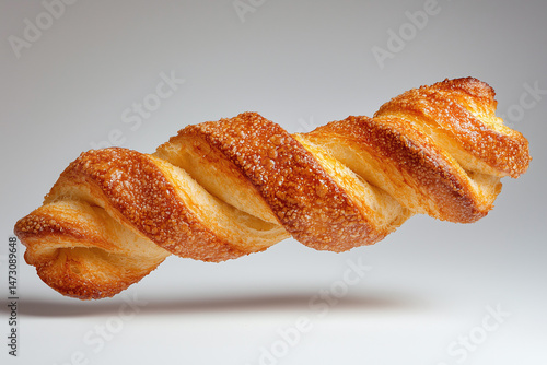 Wallpaper Mural Crispy twisted breadstick with golden brown crust, showcasing delightful texture and appealing shape, perfect for snacking or as side dish Torontodigital.ca
