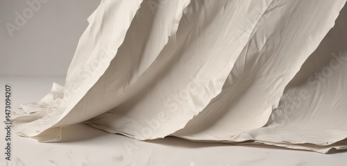 Creamy off-white newsprint; soft creases, slightly torn corners ,  parchment,  history