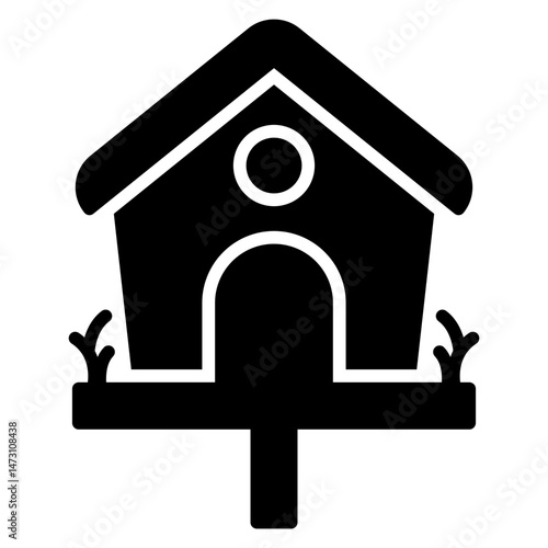 Bird House Solid Icon